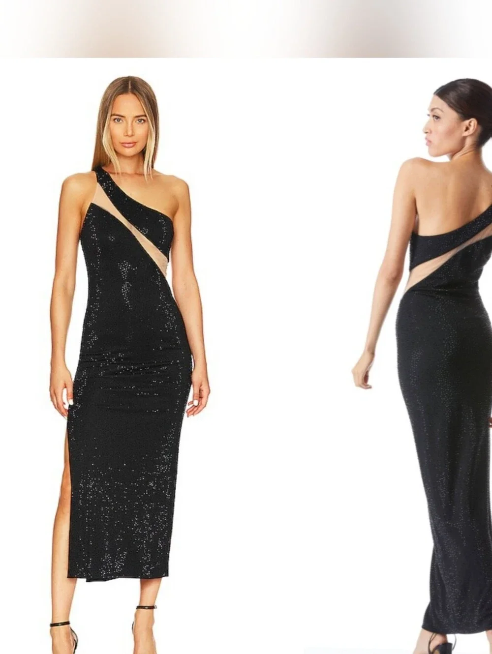 Alice + Olivia Mercedes Embellished One Shoulder long Dress Size 6 $595 - Picture 5 of 13